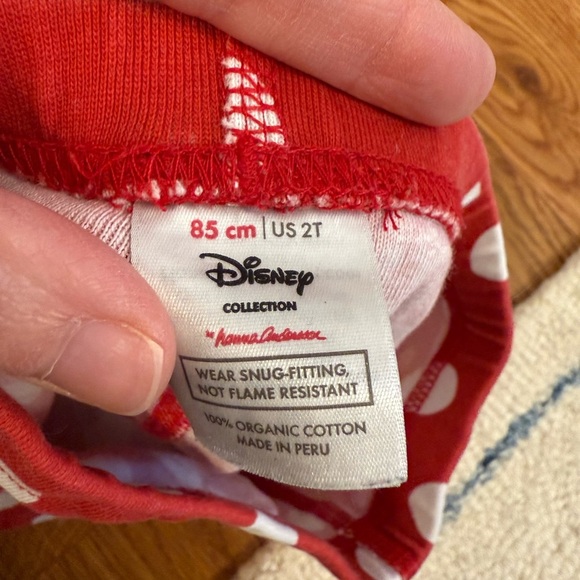 Hanna Andersson Toddler Disney Minnie Mouse Dot Short John Pajama Set 85cm 2T - Picture 5 of 5